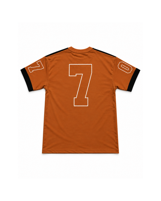 Premium Racing Streetwear T-Shirt – Burnt Orange & Black “Street Tide”
