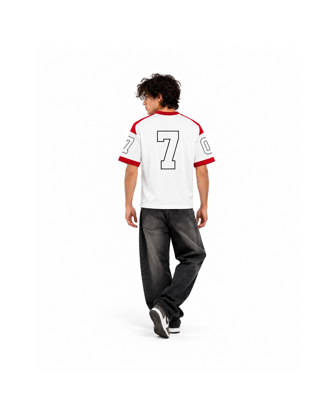 Premium Racing Streetwear T-Shirt – White & Red “Street Tide”