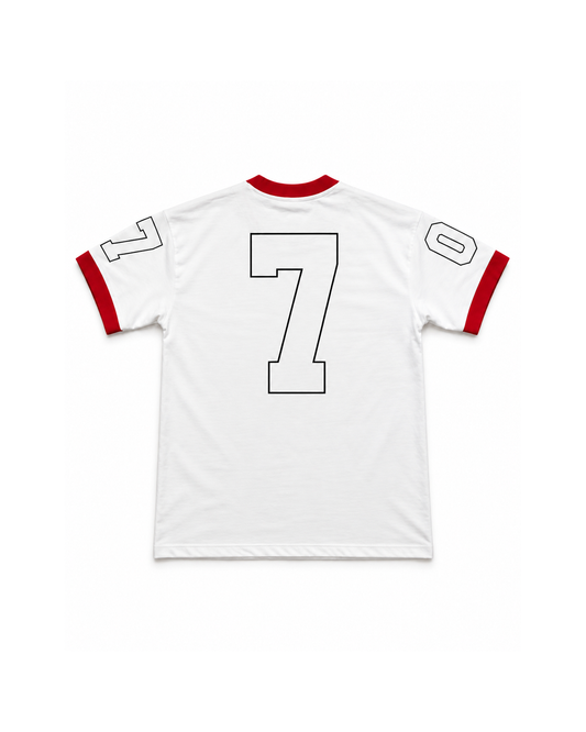 Premium Racing Streetwear T-Shirt – White & Red “Street Tide”