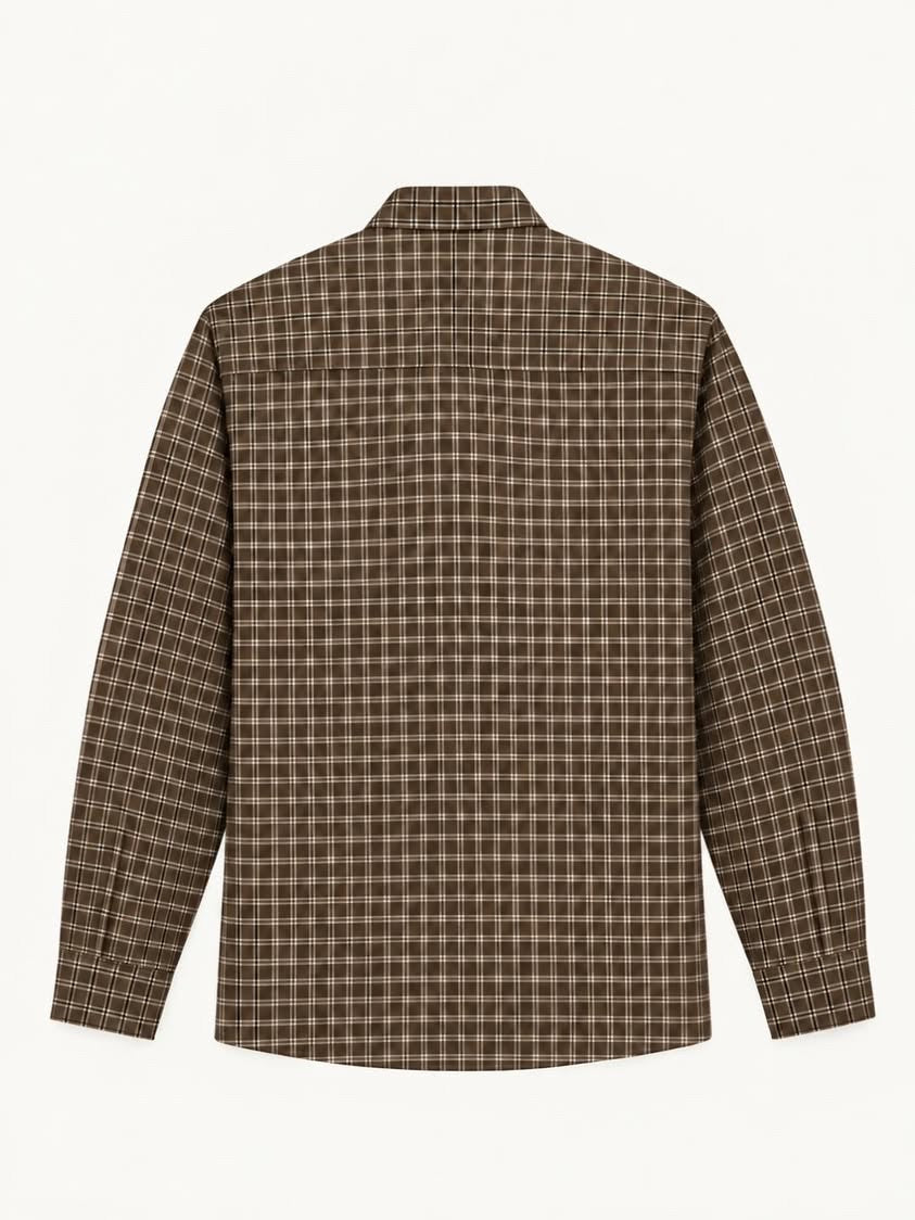 Premium Plaid Boxy Fit Graphic Shirt