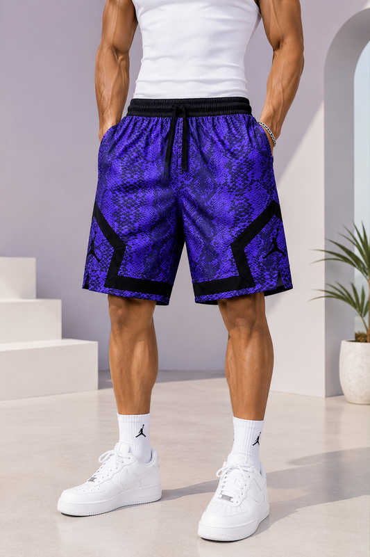 Men's Premium Python Print Basketball Shorts