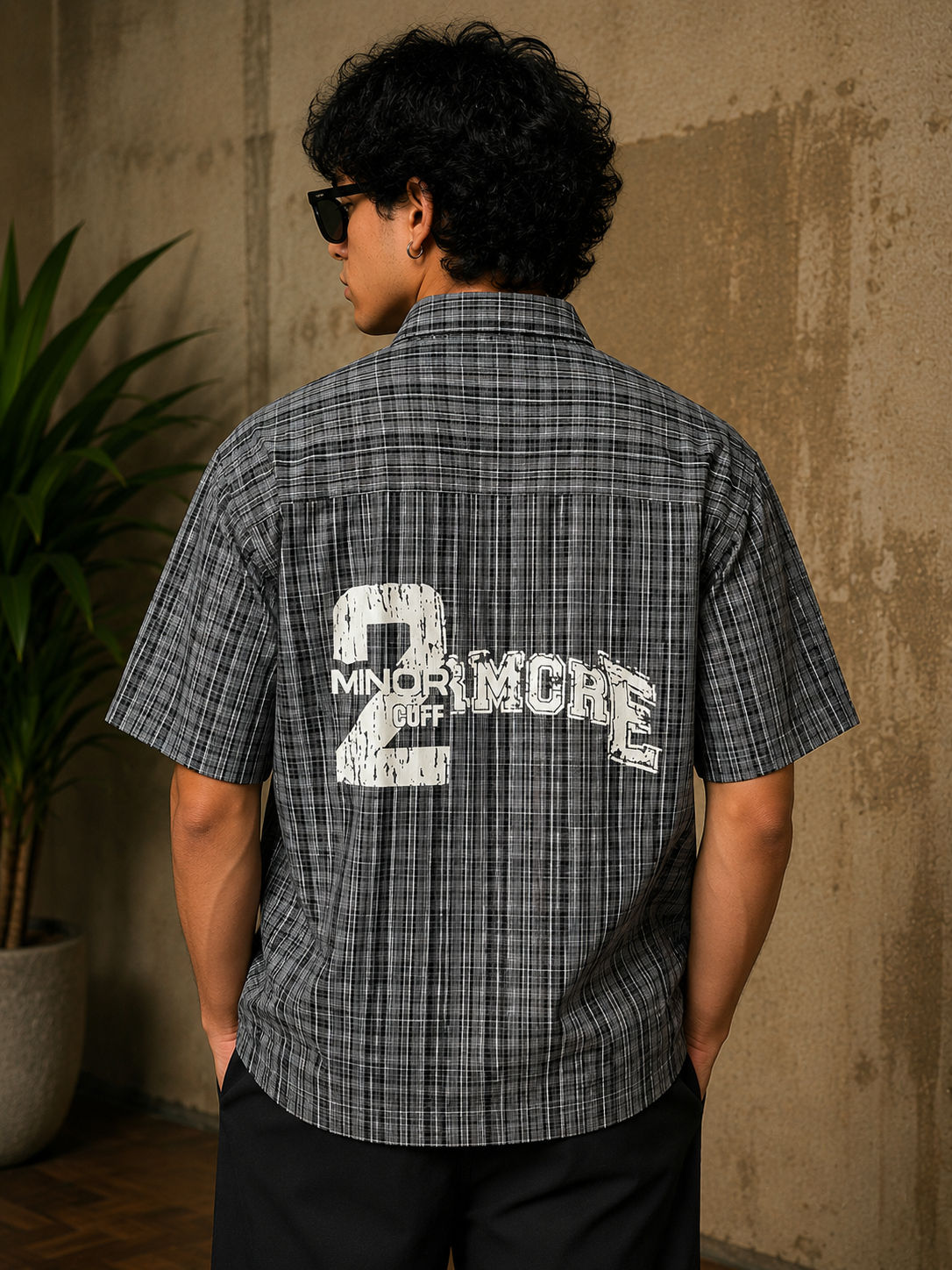 ELVUE Urban Plaid Oversized Streetwear Shirt