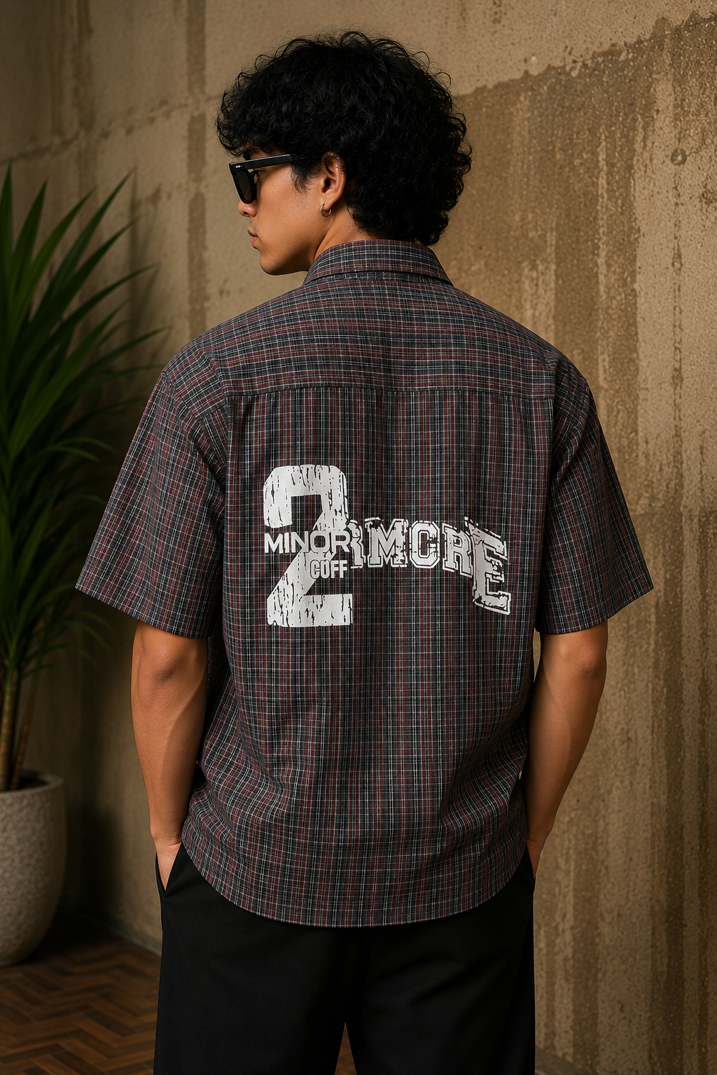 ELVUE Urban Plaid Oversized Streetwear Shirt