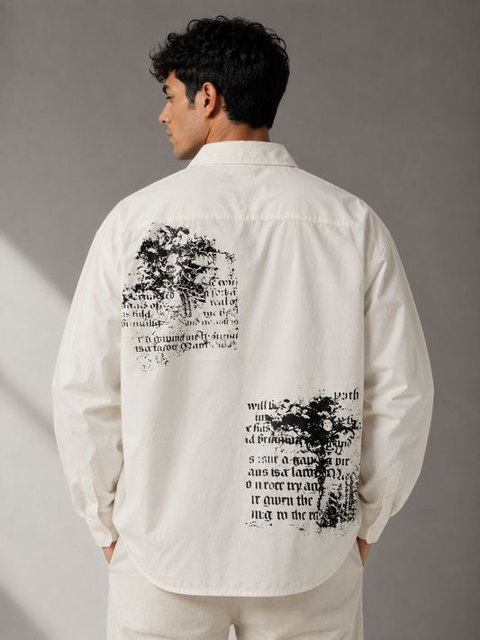ELVUE Oversized Graphic Statement Shirt