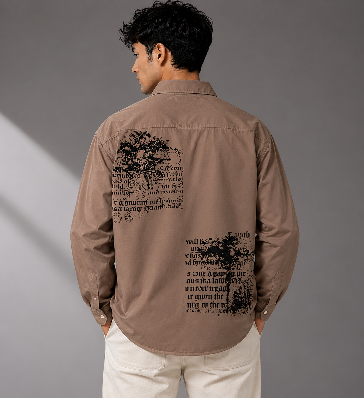 ELVUE Oversized Graphic Statement Shirt