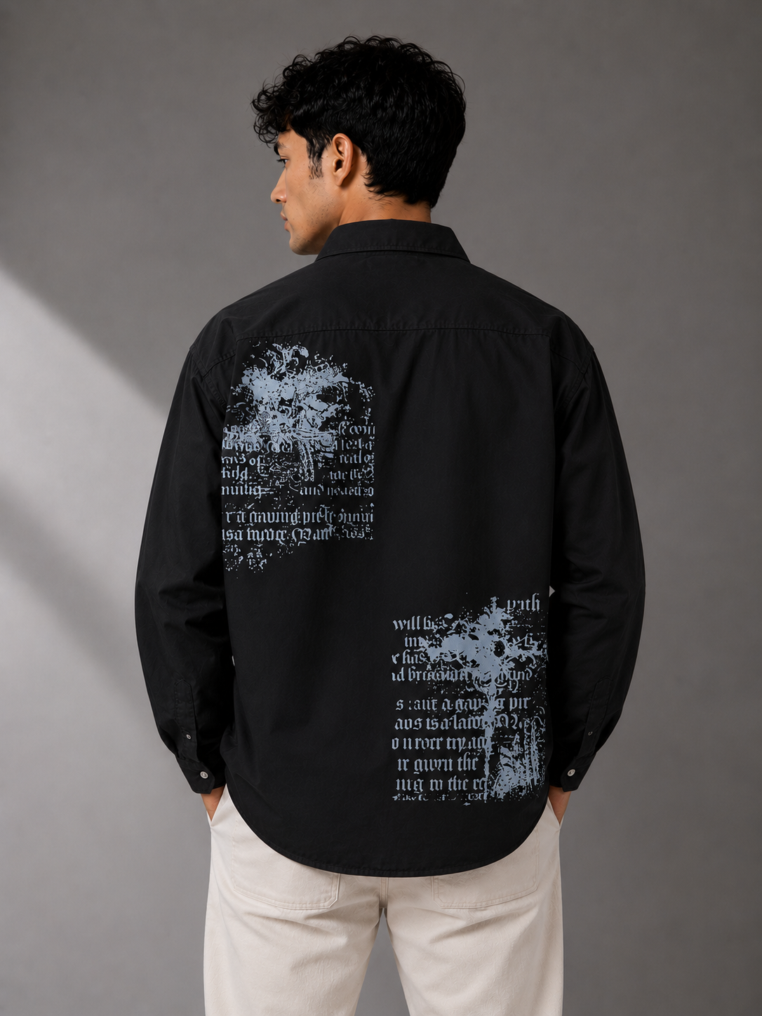 ELVUE Oversized Graphic Statement Shirt